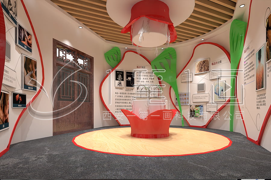 中小學生毒品預防教育展館方案策劃-禁毒教育館智慧產(chǎn)品-校園禁毒教育展館設計圖片