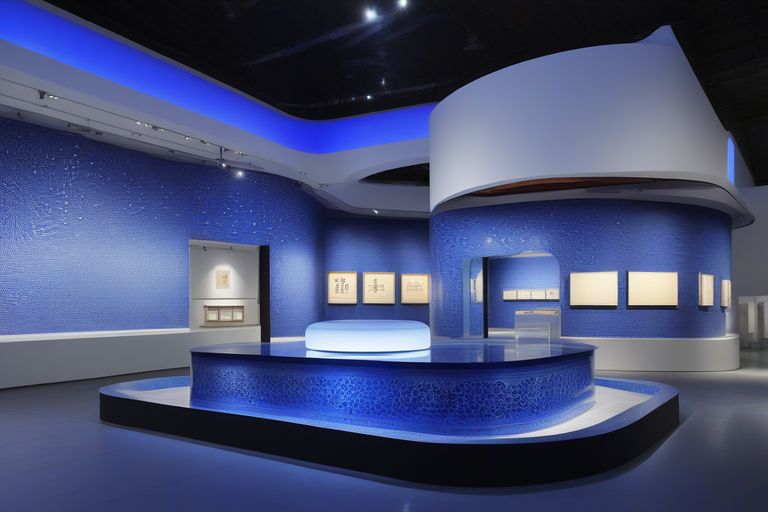 磁州窯景德鎮(zhèn)展廳設計，瓷器展廳設計方案，磁州窯展廳&ldquo;黑與白的藝術&rdquo;