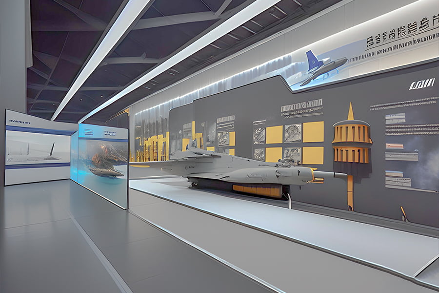國防教育展廳、一站式解決方案、展廳設(shè)計、西安一筆一畫科技有限公司