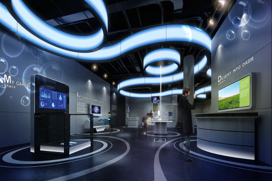 企業(yè)展廳施工圖,家用紙品國企產(chǎn)品展廳施工,家用陶瓷企業(yè)產(chǎn)品館設(shè)計