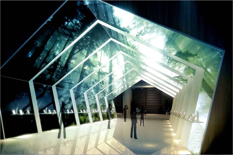 垃圾分類展覽館建設(shè),智慧環(huán)保教育展館設(shè)備,智慧環(huán)?？破照褂[館效果圖