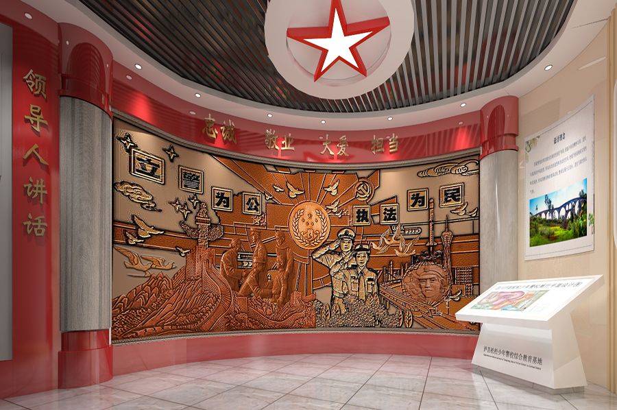 警史展館設(shè)備,派出所警史展覽館施工圖,總隊(duì)警史展廳策劃