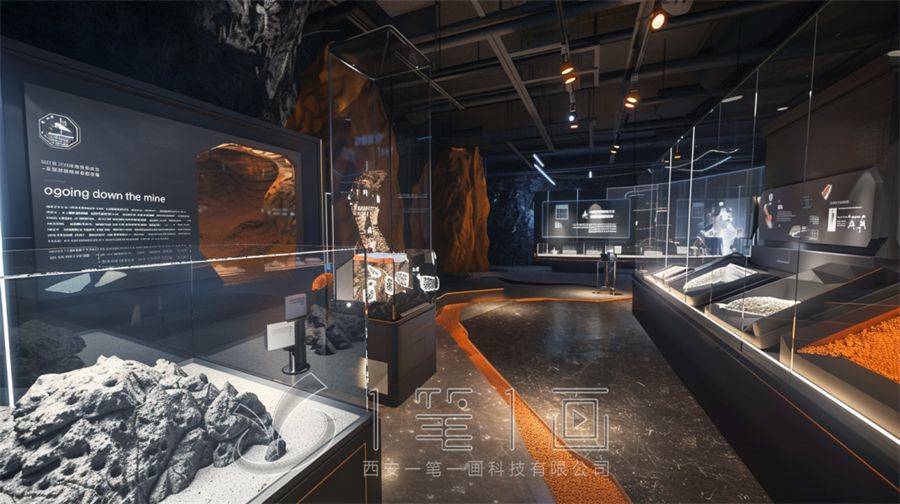 最新地質(zhì)展廳設(shè)計(jì)方案，多媒體礦石展廳建設(shè)施工，黑龍江展廳設(shè)計(jì)公司