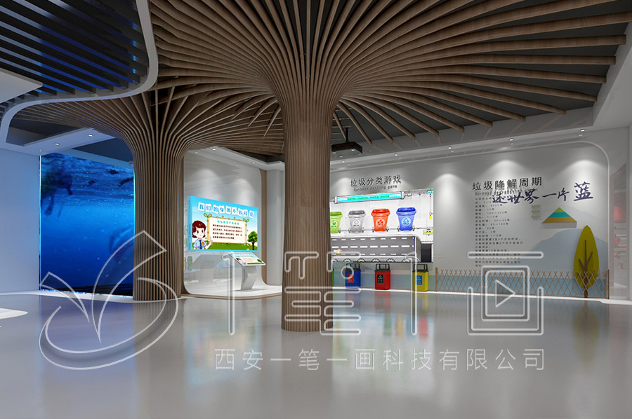 數(shù)字化生物多樣性保護(hù)體驗館平面圖,智能生態(tài)展館設(shè)計,現(xiàn)代化展覽館建設(shè)方案