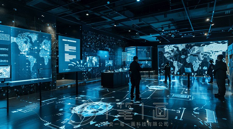 沉浸式國(guó)防軍事體驗(yàn)館建設(shè)方案,現(xiàn)代智慧軍事展覽館設(shè)計(jì),一筆一畫科技創(chuàng)意展廳方案