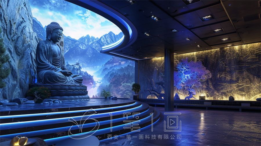 石窟數(shù)字展廳設(shè)計(jì)方案，多媒體互動(dòng)石窟數(shù)字展示館建設(shè)施工