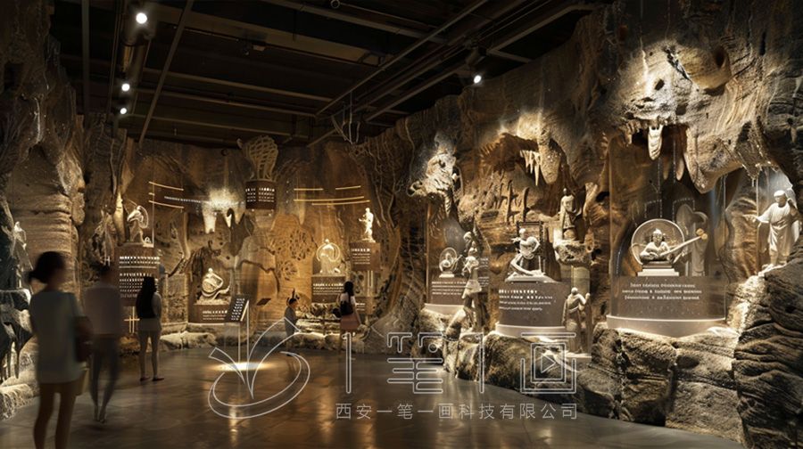 石窟音樂窟主題云展覽設(shè)計方案，多媒體石窟展廳建設(shè)施工方案公司