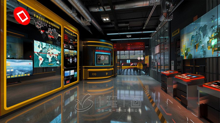 應急安全體驗館,應急安全展廳設計,安全教育展廳多媒體設備#