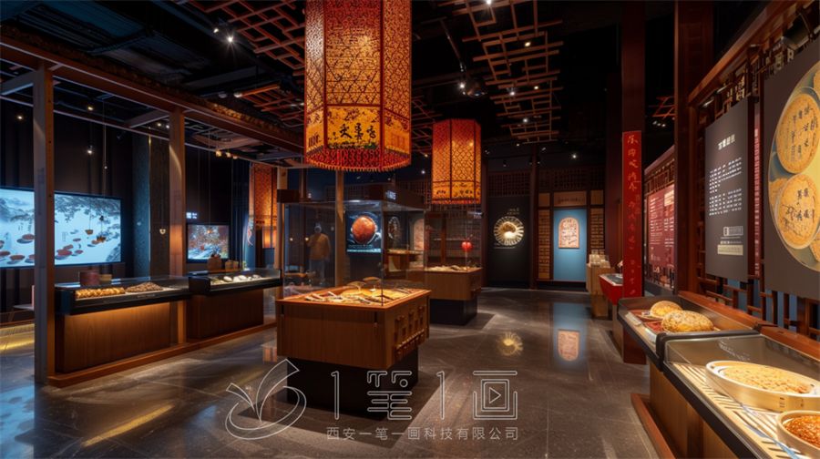 溝門(mén)鎮(zhèn)非遺美食文化體驗(yàn)館,非遺美食展廳設(shè)計(jì),多媒體設(shè)備創(chuàng)意方案