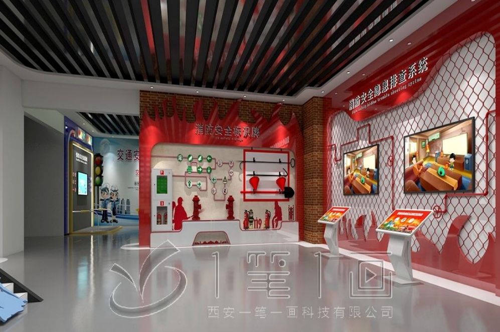 法治教育基地設(shè)計，互動多媒體設(shè)備，現(xiàn)代化展廳特