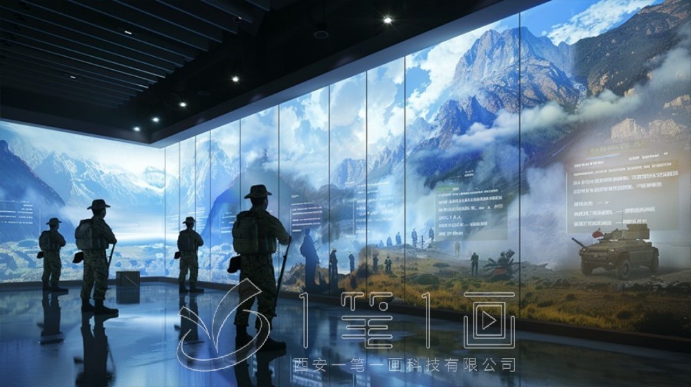 國(guó)防教育基地效果圖,國(guó)防教育展廳效果圖,軍事基地設(shè)計(jì)圖