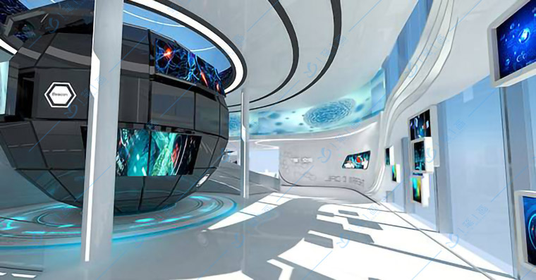 科技展廳設(shè)計方案，科技主題展館展廳設(shè)計布局，數(shù)字科技展廳設(shè)計