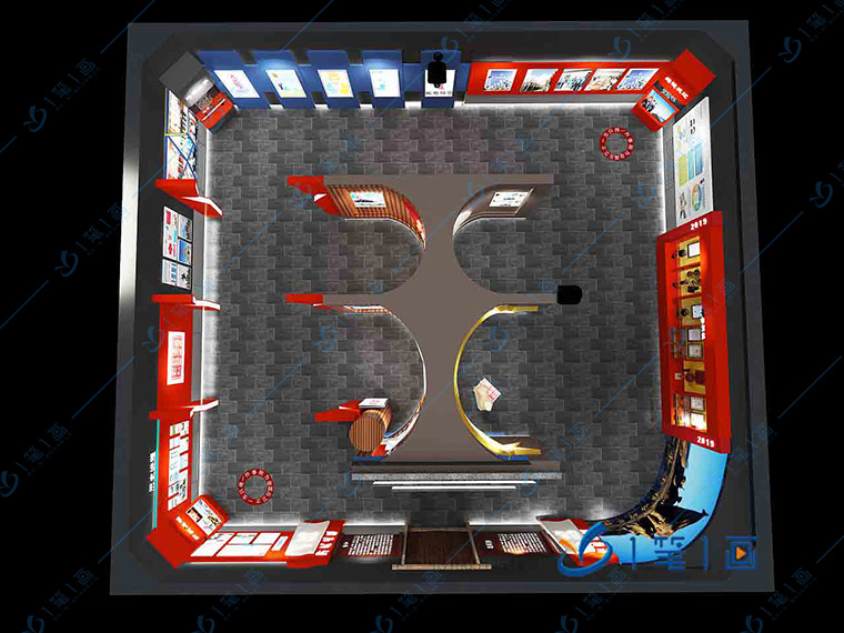 數(shù)字化禁毒展廳設(shè)計(jì)平面圖 數(shù)字化禁毒展廳設(shè)計(jì)平面圖