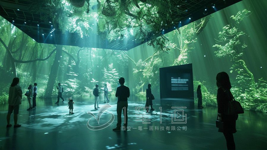 自然教育基地設(shè)計(jì)建設(shè)效果圖，沉浸式互動自然科普館方案