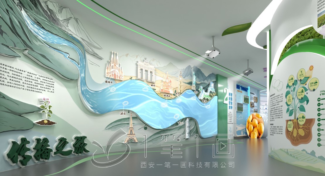 AI環(huán)保展廳效果圖