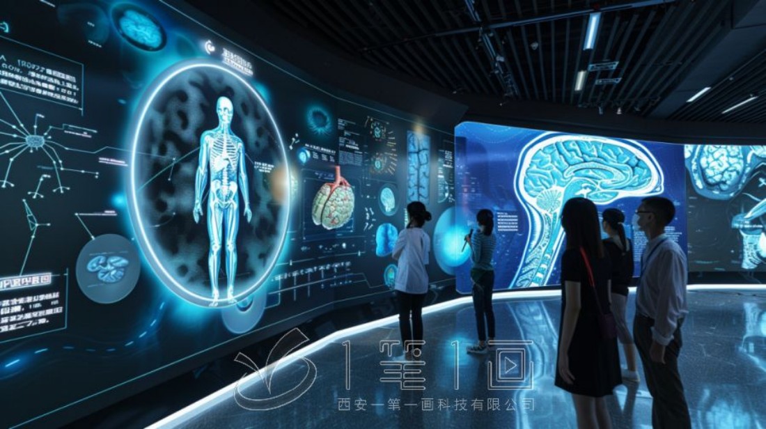 多媒體生命安全體驗(yàn)館效果圖 多媒體展廳效果圖