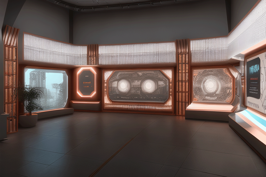 創(chuàng)意校史展館平面設計