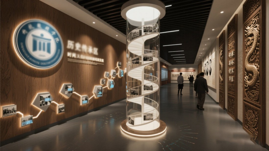 聲光電校史館設(shè)計(jì)公司效果圖